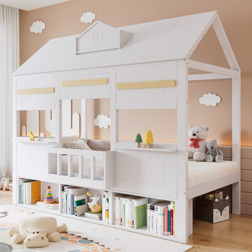 Hochbett kinderbett hausbett - hochbett,