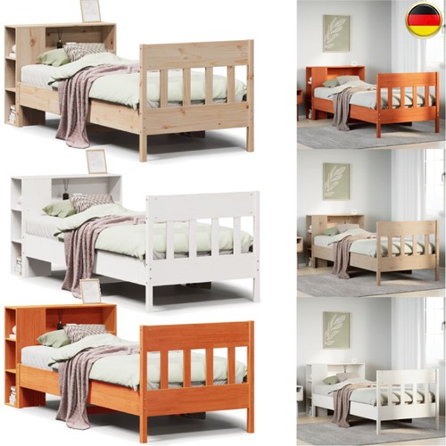 Massivholzbett mit regal - massivholzbett,