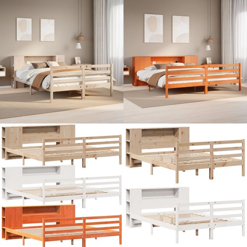 Massivholzbett mit regal - massivholzbett,