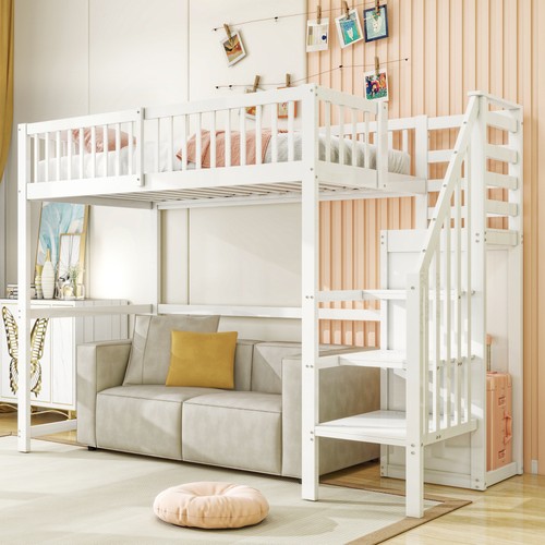 Hochbett mit treppe - hochbett,
