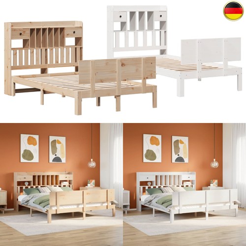 Massivholzbett mit regal - massivholzbett,