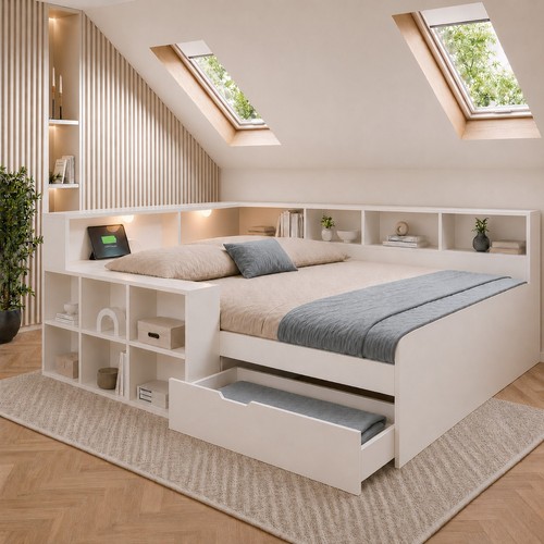 Einzelbett mit stauraum - mit,