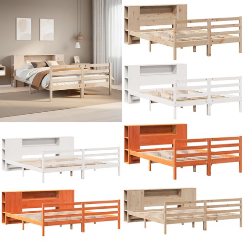 Massivholzbett mit regal - massivholzbett,