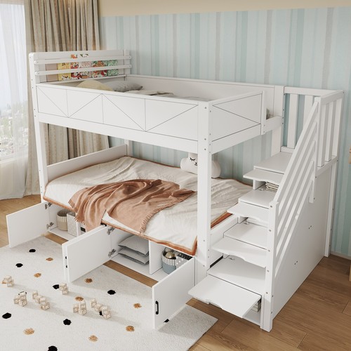 Etagenbett 90x200cm weiß mit - etagenbett,